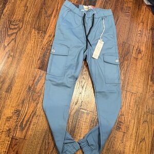 Women's Light Blue Cargo Joggers